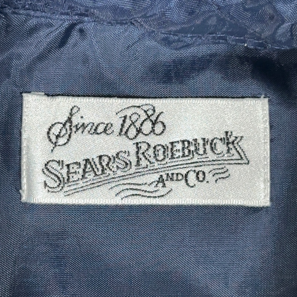 Vintage Sears Roebuck Shirt Adult MEDIUM Blue Green Flannel Black Watch Wool 80s - Picture 4 of 9